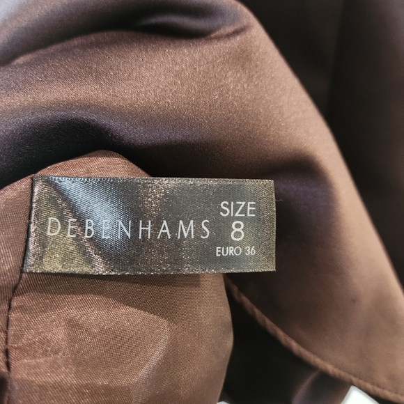 Brown Bridesmaid Formal 50's Style A-Line Halter Dress - Picture 9 of 12